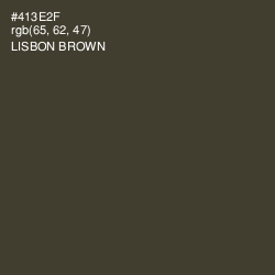 #413E2F - Lisbon Brown Color Image